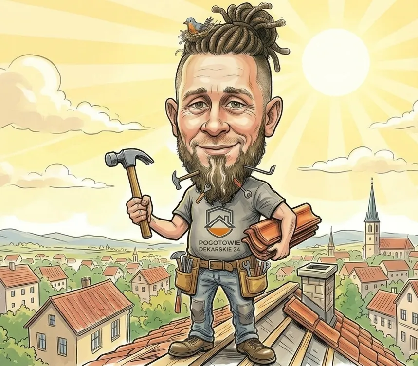 Wrocław: dekarz na dachu. Lubimy to co robimy i nasze zajęcie daje nam dużo radości. To m.in. dzięki temu jesteśmy skuteczni i dokładni. Do zobaczenia w akcji!