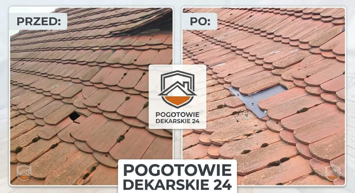 Wrocław: pęknięta dachówka. Na poniemieckiej karpiowe sytuacja wymaga kreatywnego podejścia. Z współczesna dachówką zakładkową jest dużo prościej.